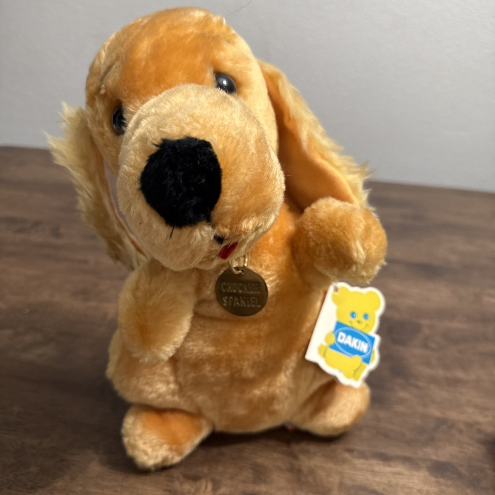 Dakin Vintage Nature Babies Plush Puppy‎ Dog 1979 Crocker Spaniel National Bank